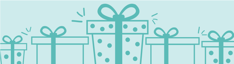 Banner showing five different surprise gift boxes for 18th birthday