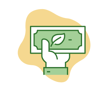 green money graphic sustainable investment approach