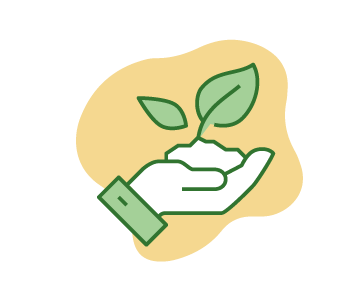 hand planting graphic planting trees